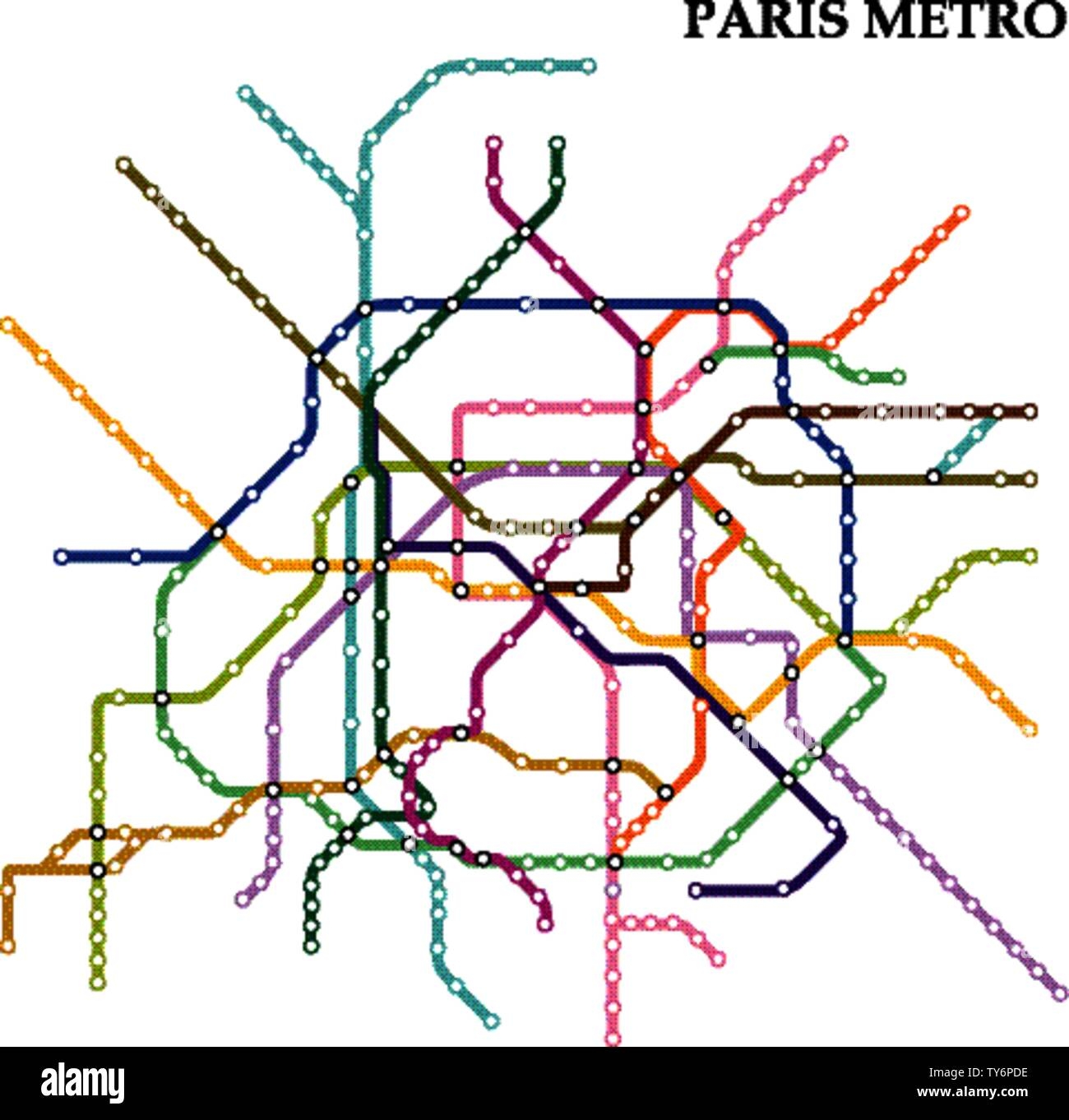 Paris Metro Map With Streets Paris By Train Worksheets Library