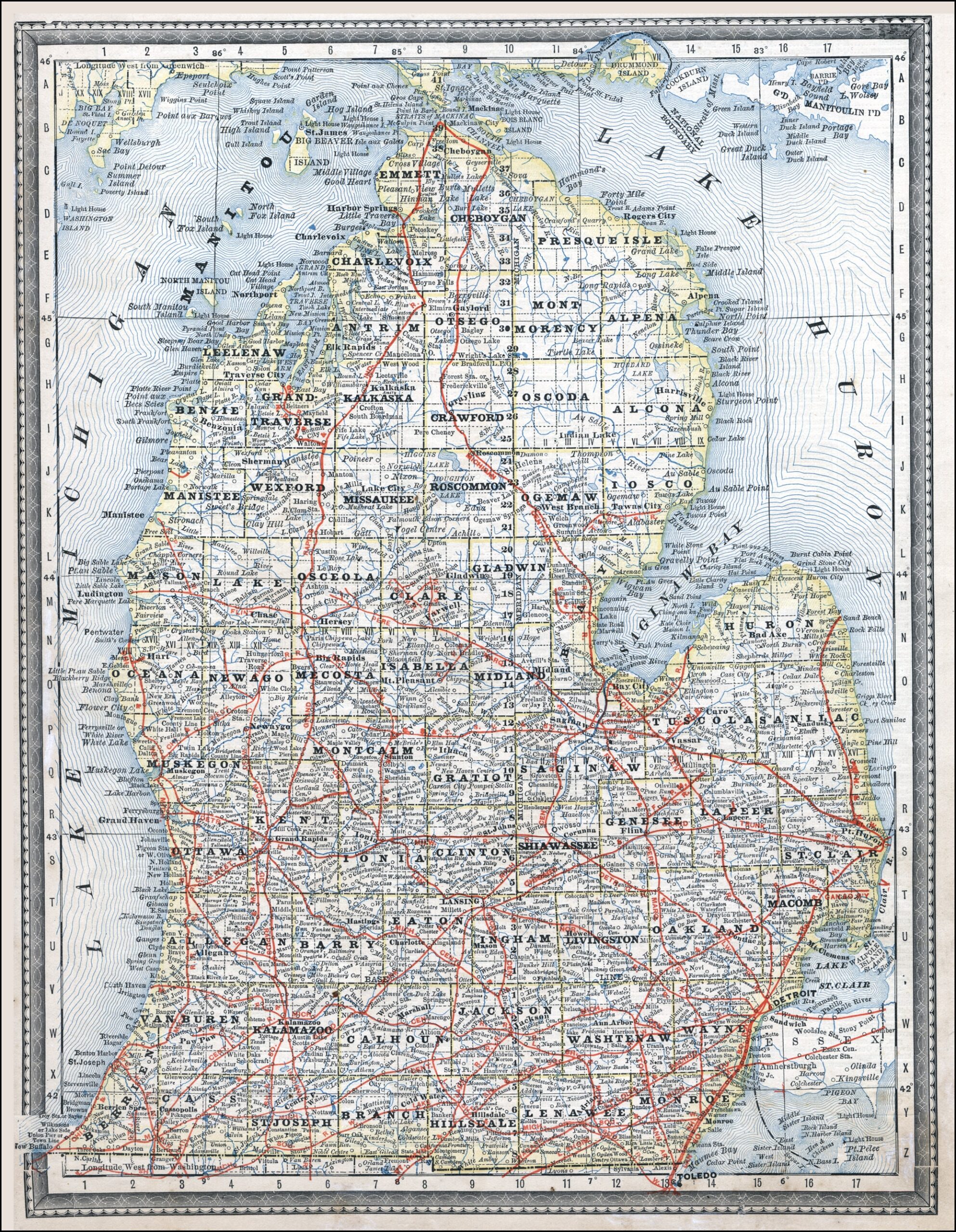 Part 2 State Of Michigan Michigan Road Maps Exhibts MSU Libraries