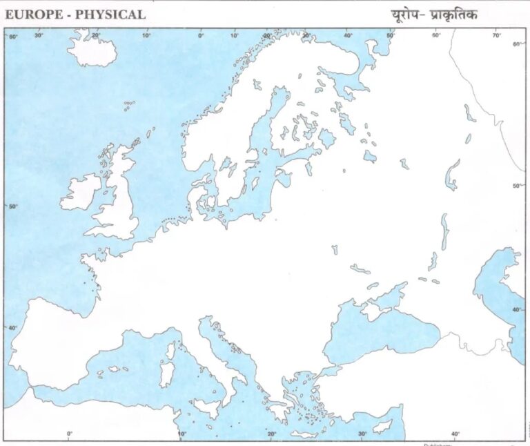 Physical Map Of Europe Blank For Students PDF Download AglaSem