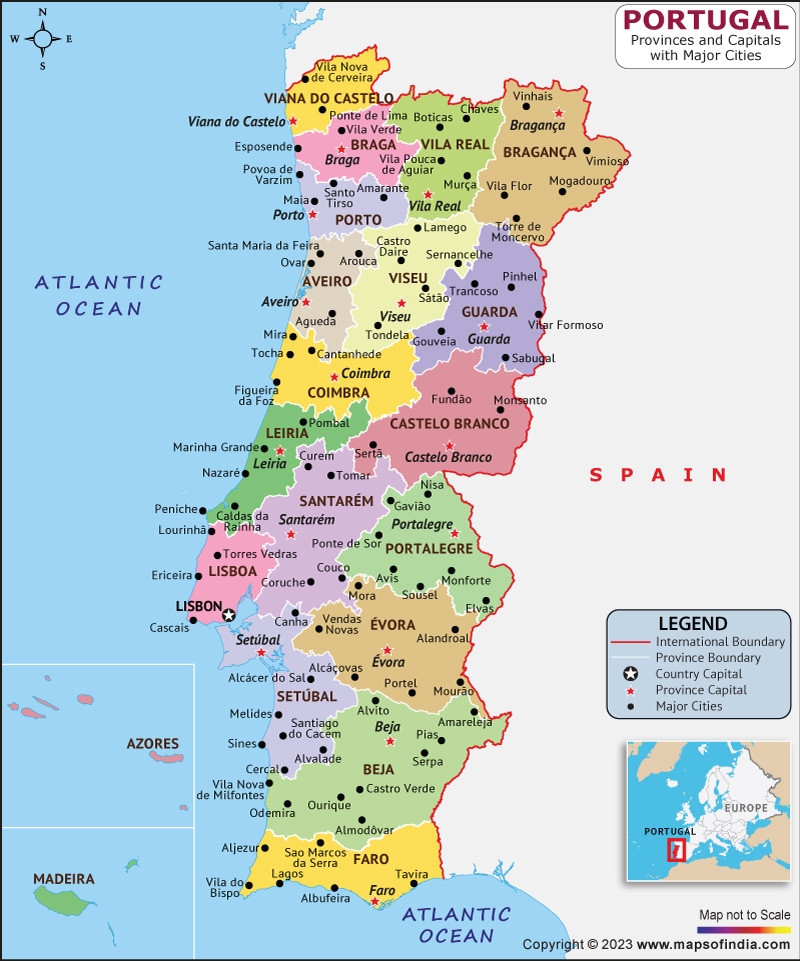 Portugal Map HD Map Of The Portugal