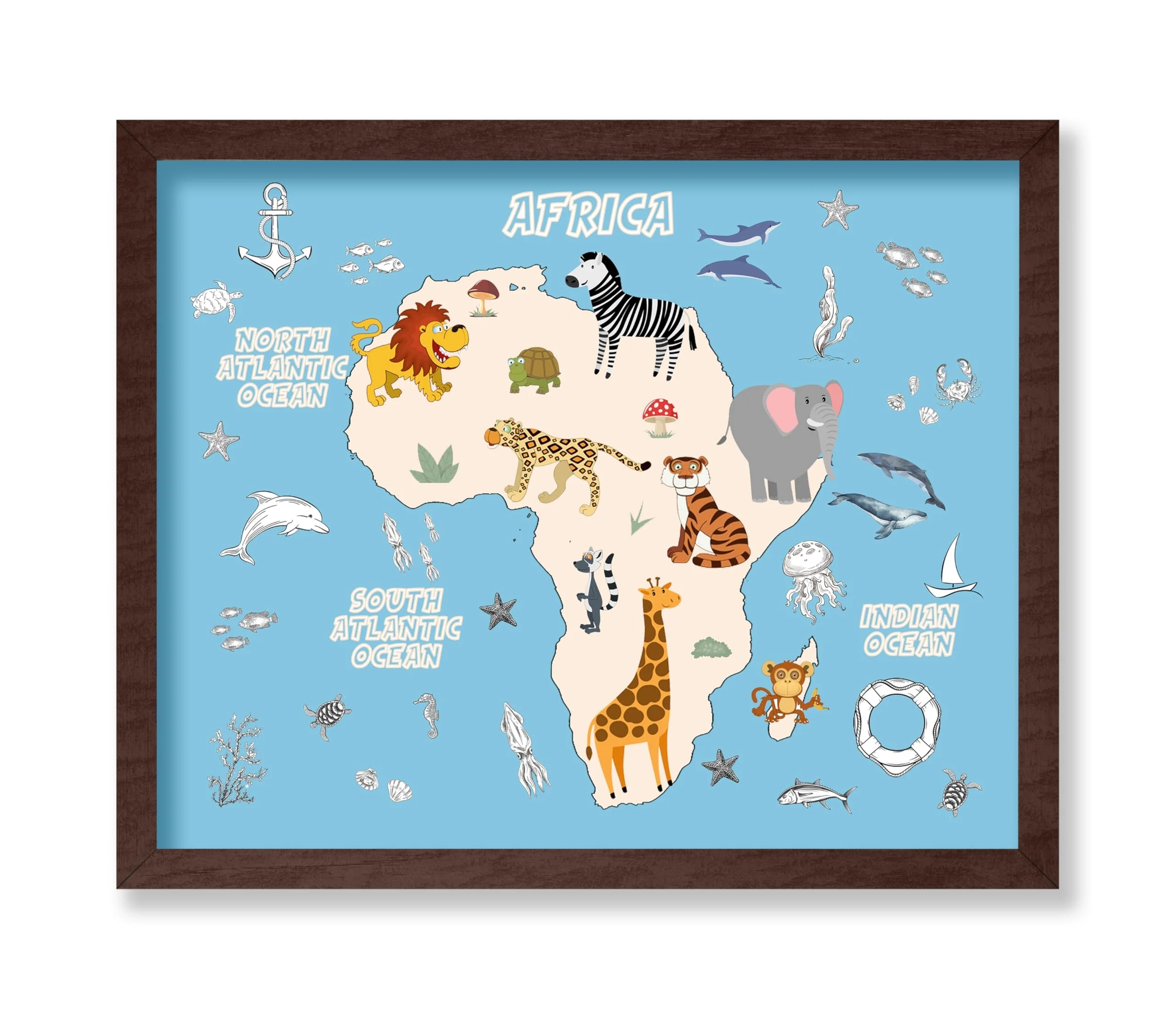 Printable Picture World Map