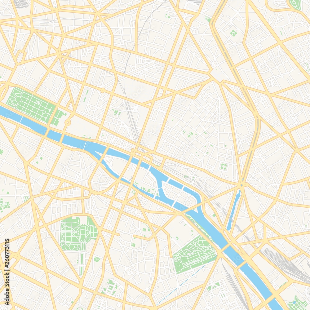 Poster Paris France Printable Map Wall Art UkPosters