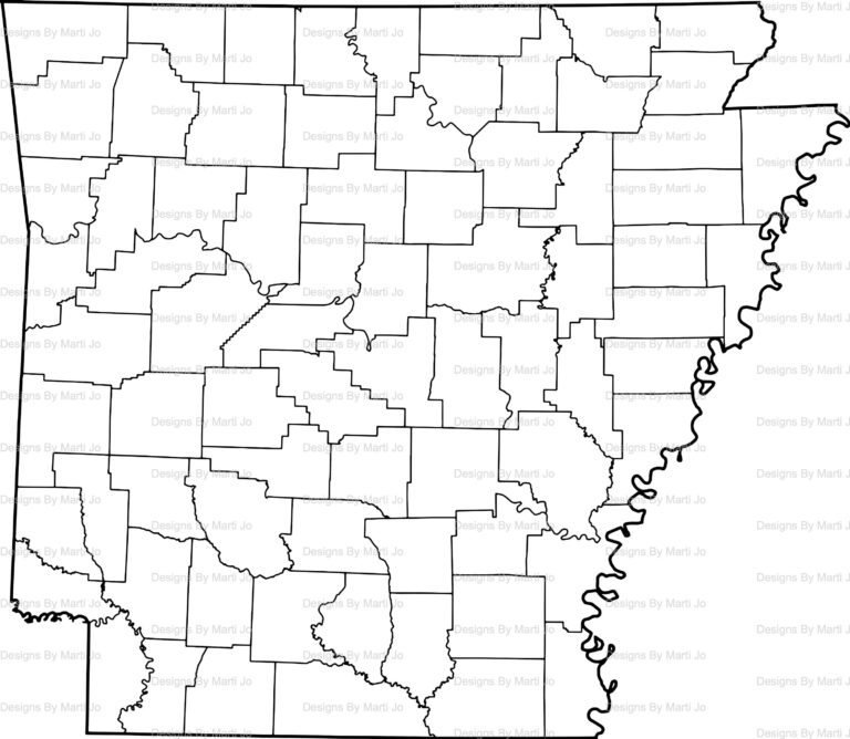 Printable Arkansas Map Printable AR County Map Digital Download PDF MAP31
