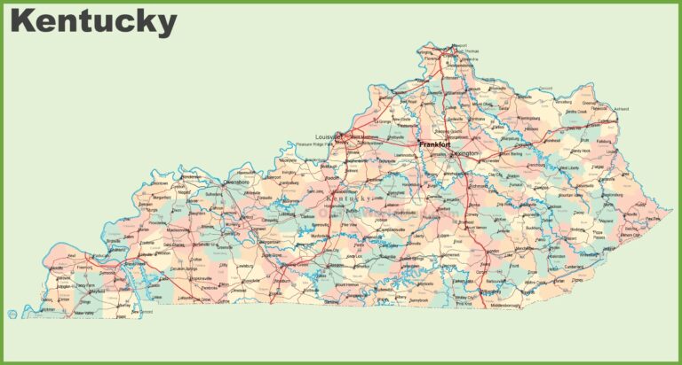 Printable County Map Of Kentucky Printable Story Prompts