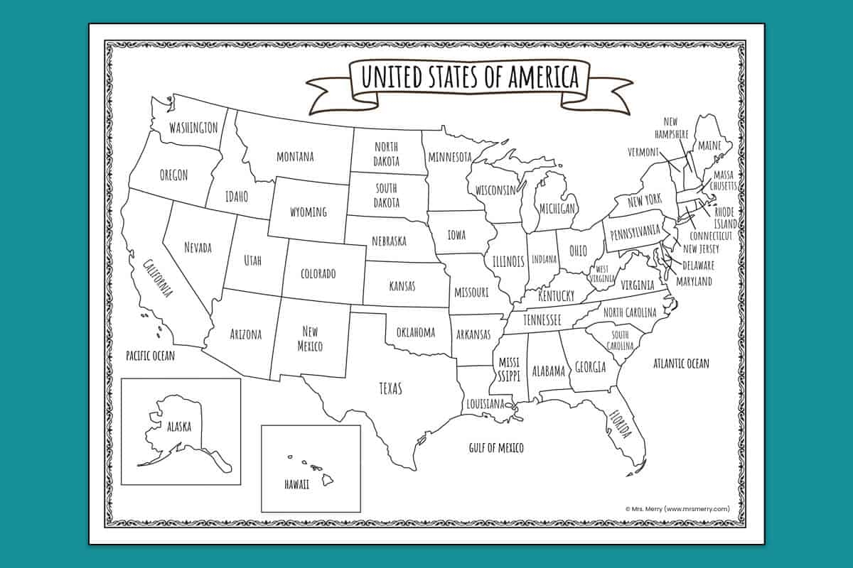 Printable Pdf United States Map