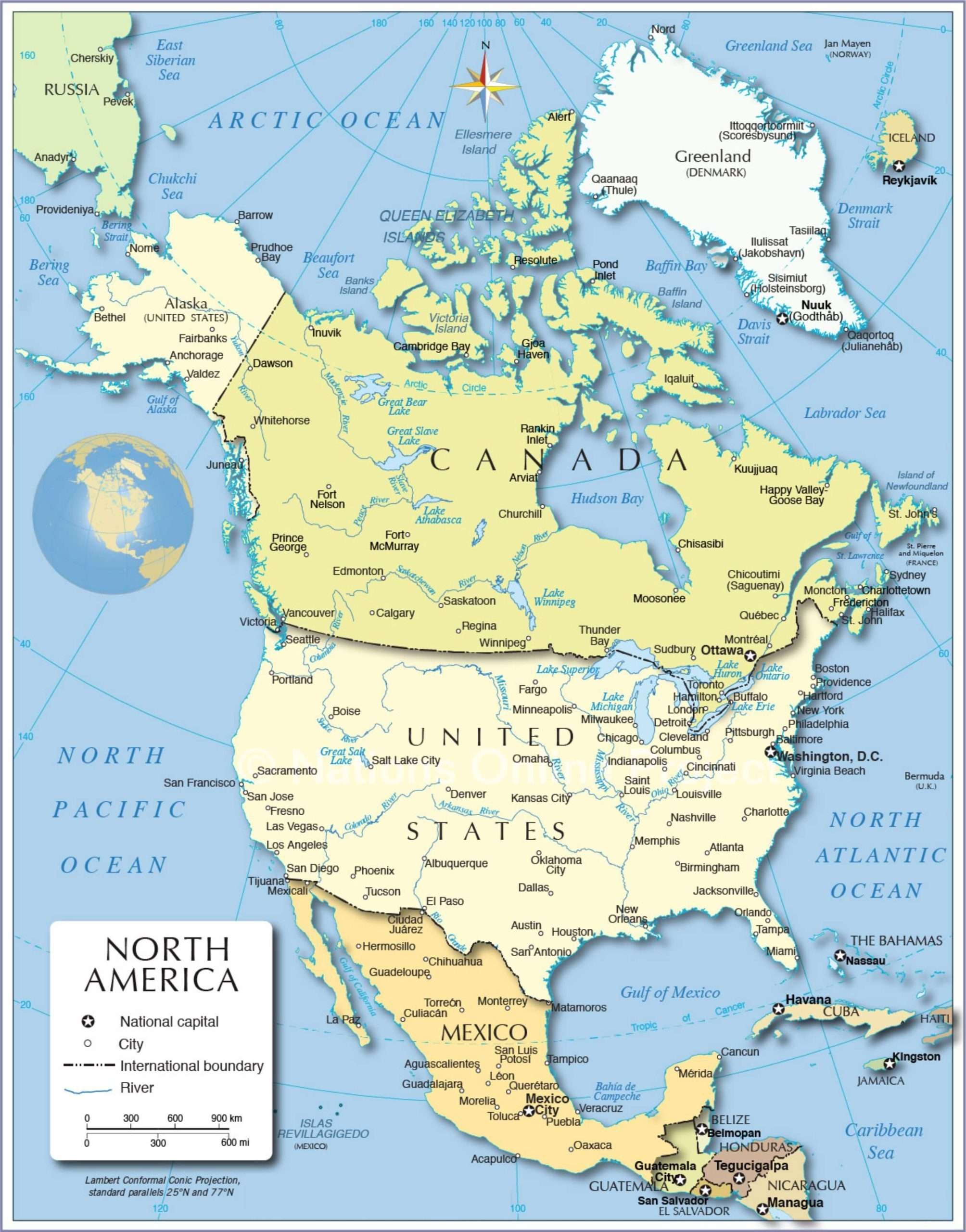 Printable North American Map Download FREE Printable North American Map Download FREE