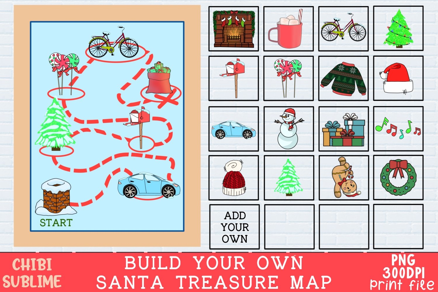Printable Santa Treasure Map build Your Own Treasure Map