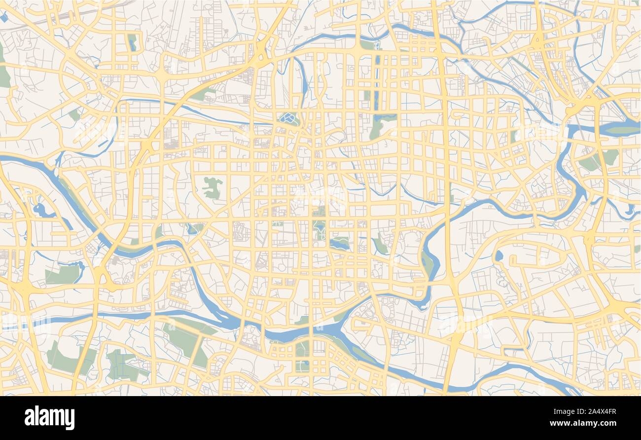 Printable Street Map Of Foshan Province Guangdong China Map Template For Business Use Stock Vector Image U0026 Art Alamy