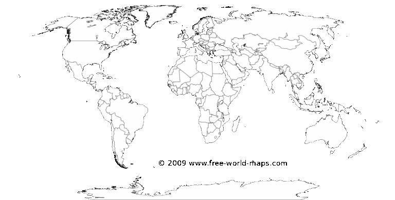 Printable white transparent political blank world map c3 thumb png Map Pictures