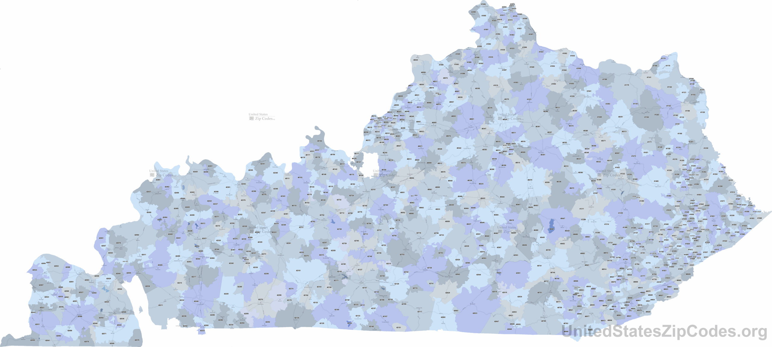 Printable ZIP Code Maps Free Download