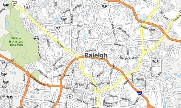 Raleigh NC Map North Carolina GIS Geography
