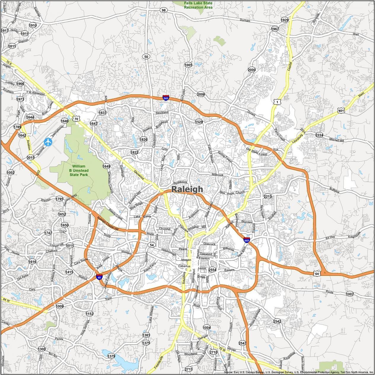 Raleigh NC Map North Carolina GIS Geography