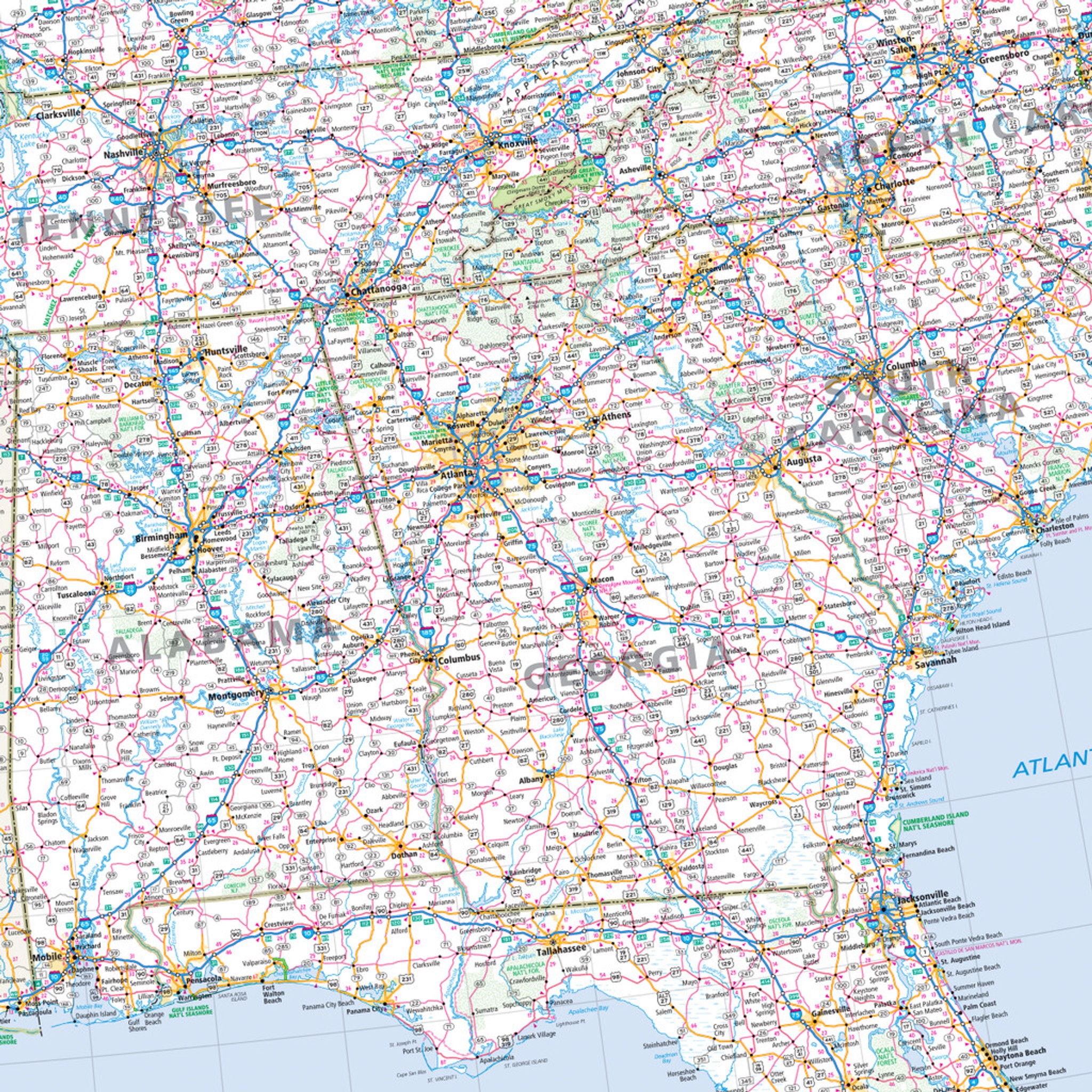 Road Map Of Eastern US A Guide Rand McNally Publishing Worksheets Library