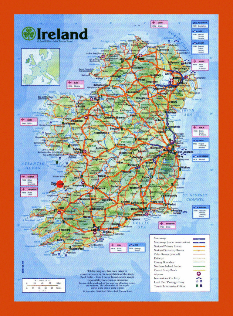 Road Map Of Ireland Maps Of Ireland Maps Of Europe GIF Map Maps Of The World In GIF Format Maps Of The Whole World