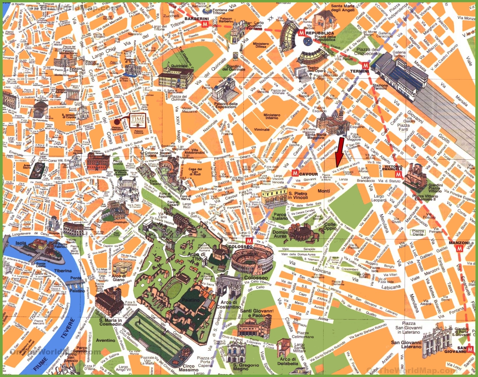Printable Tourist Map Rome Printable Tourist Map Rome