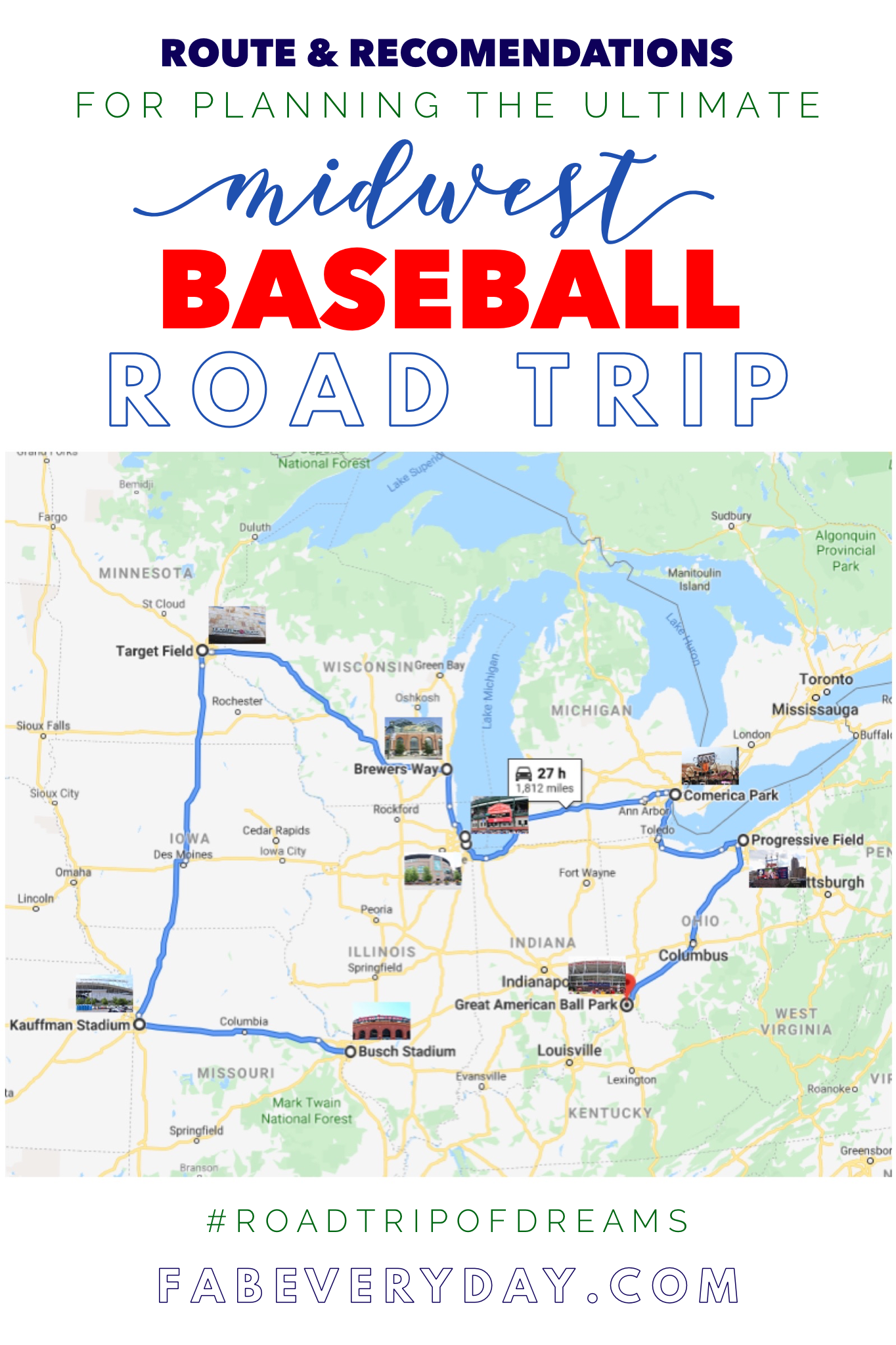 Route And Recommendations For Planning The Ultimate Midwest Baseball Road Trip Fab Everyday