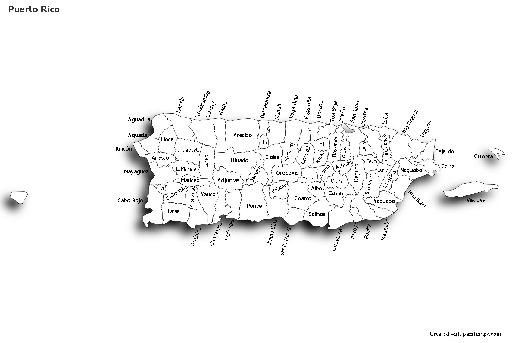 Puerto Rico Map Printable