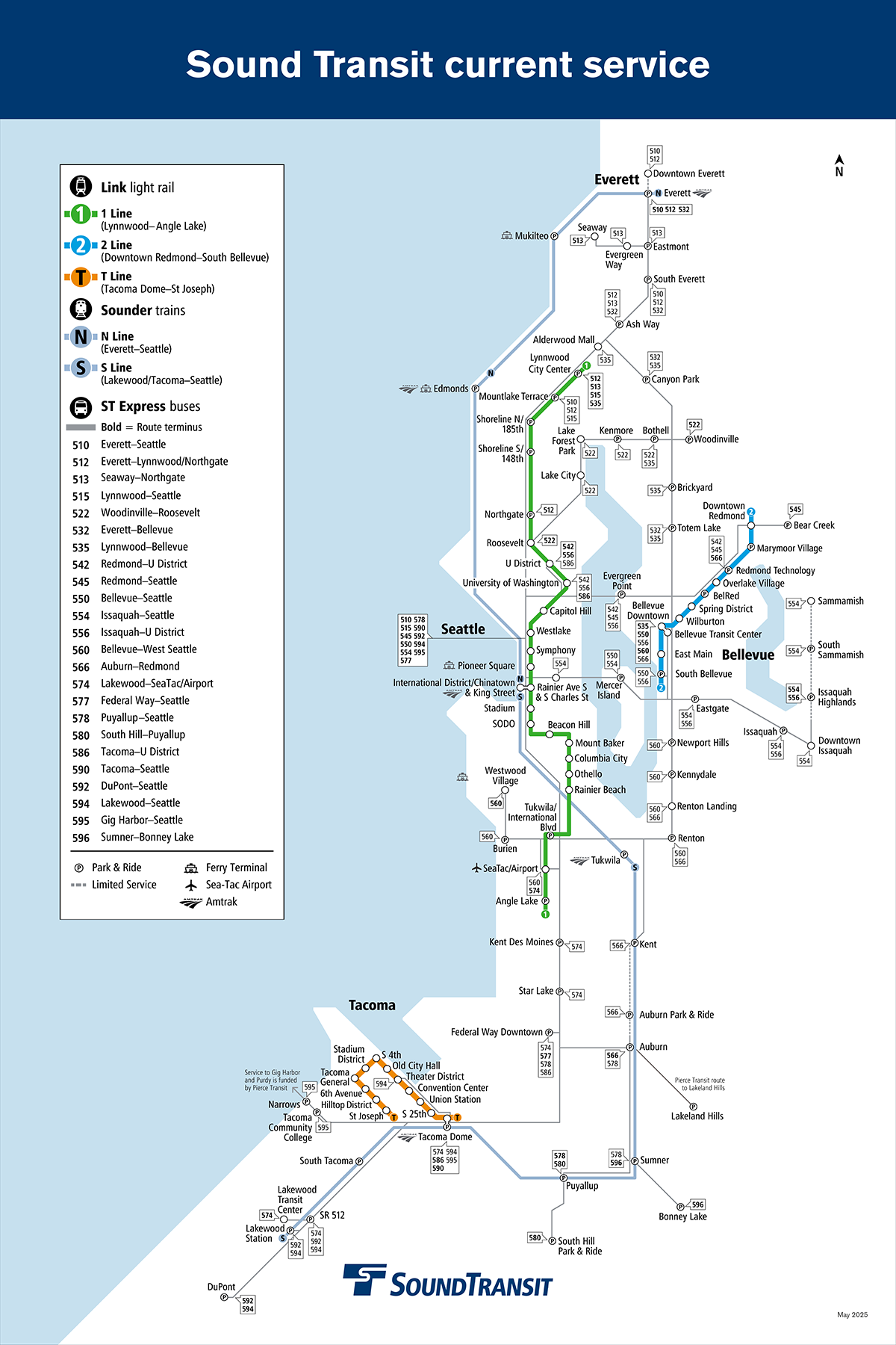 Service Maps Sound Transit