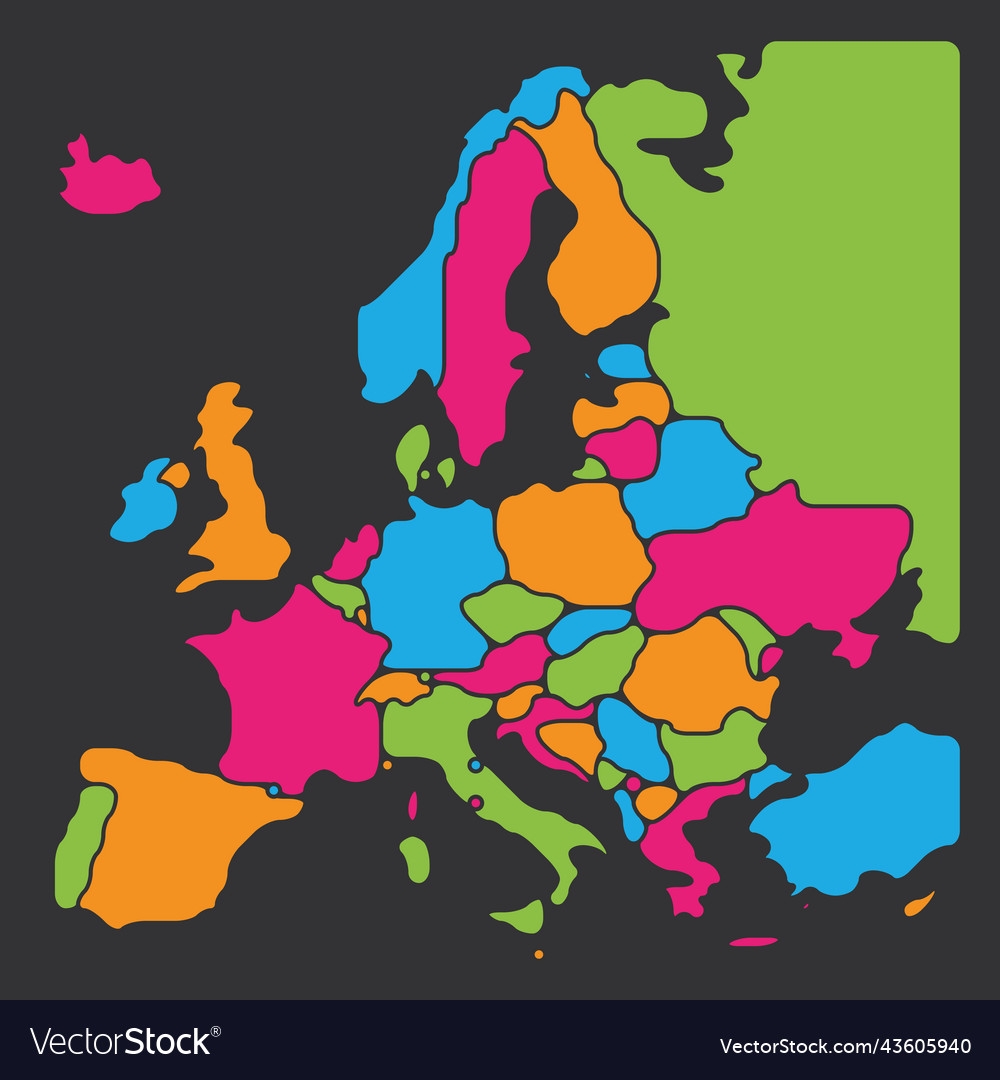 Simplified Smooth Blank Map Of Europe Royalty Free Vector Simplified Smooth Blank Map Of Europe Royalty Free Vector