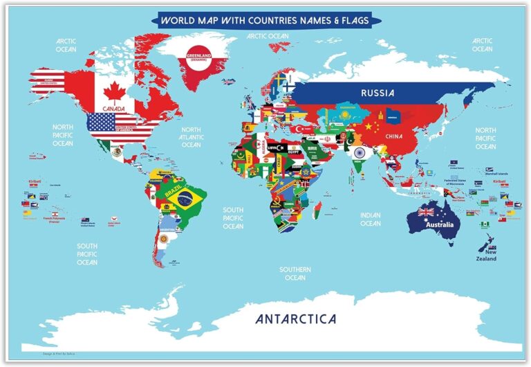 Small World Map Poster With Flags For Kids UAE Ubuy