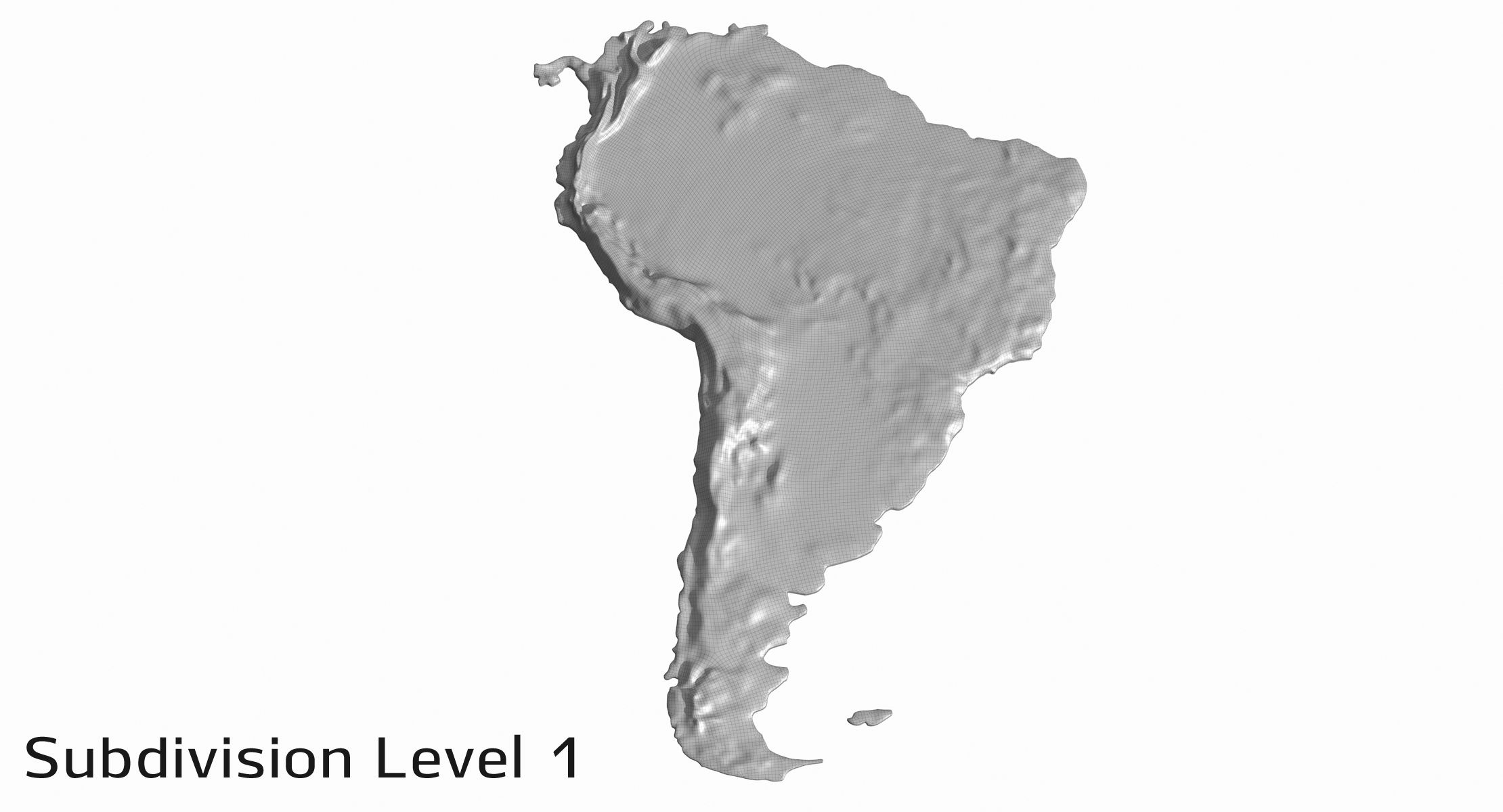 South America Continent Map 3D Model 149 fbx obj max ma c4d Free3D