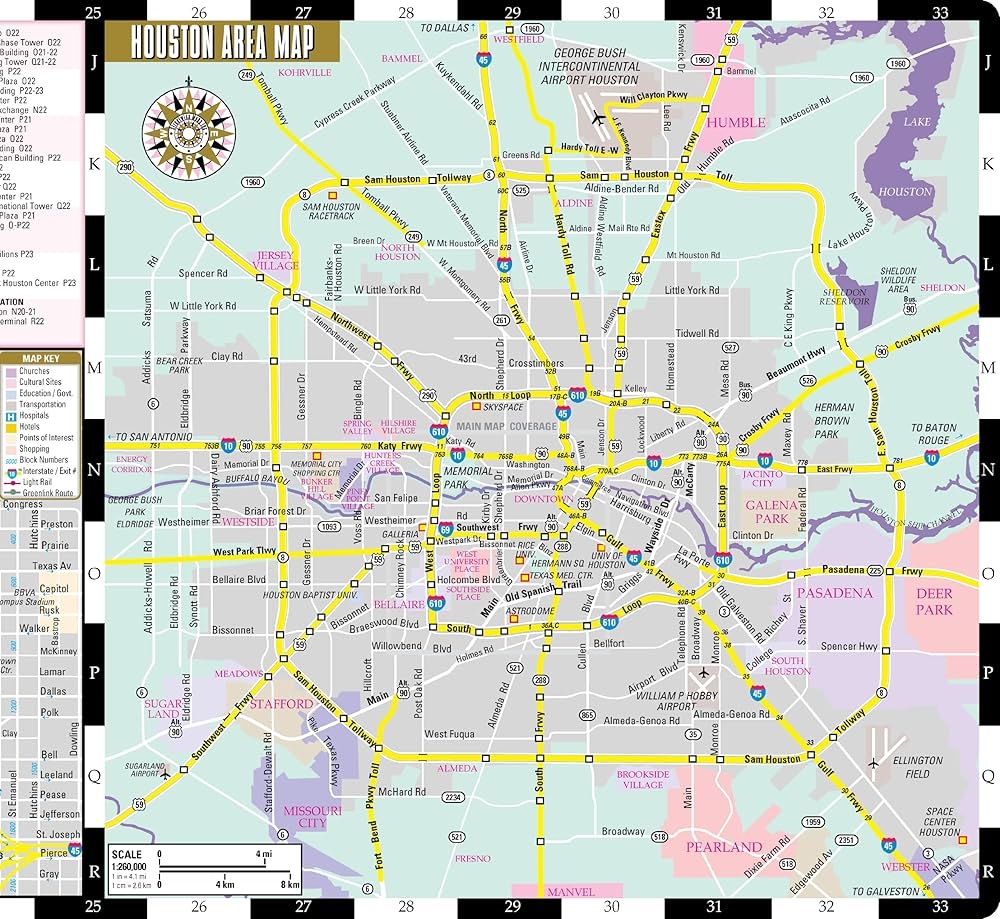 Printable Map Of Houston Texas
