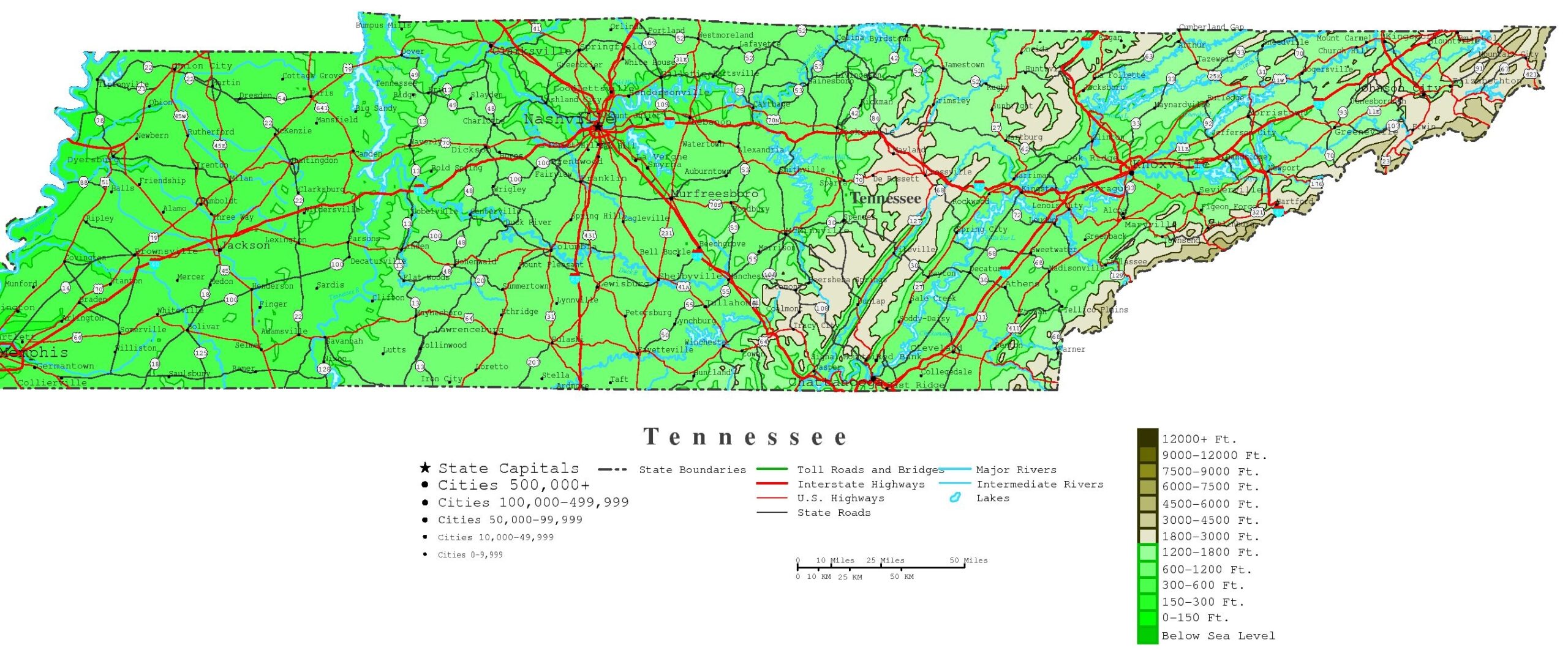 Printable Map Of Tennessee Counties