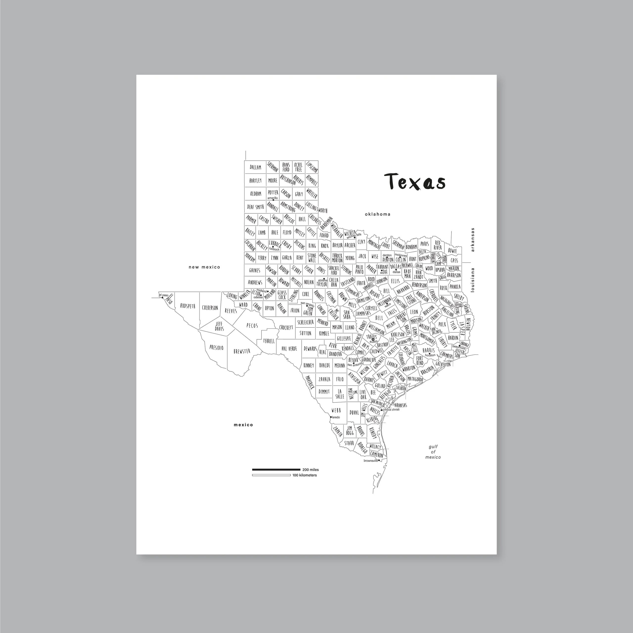 Texas Map Poster PRINTABLE Texas Countries Map TX Texas State Map Texas Map Art Texas Map Print Modern Home Decor P502 Etsy Australia