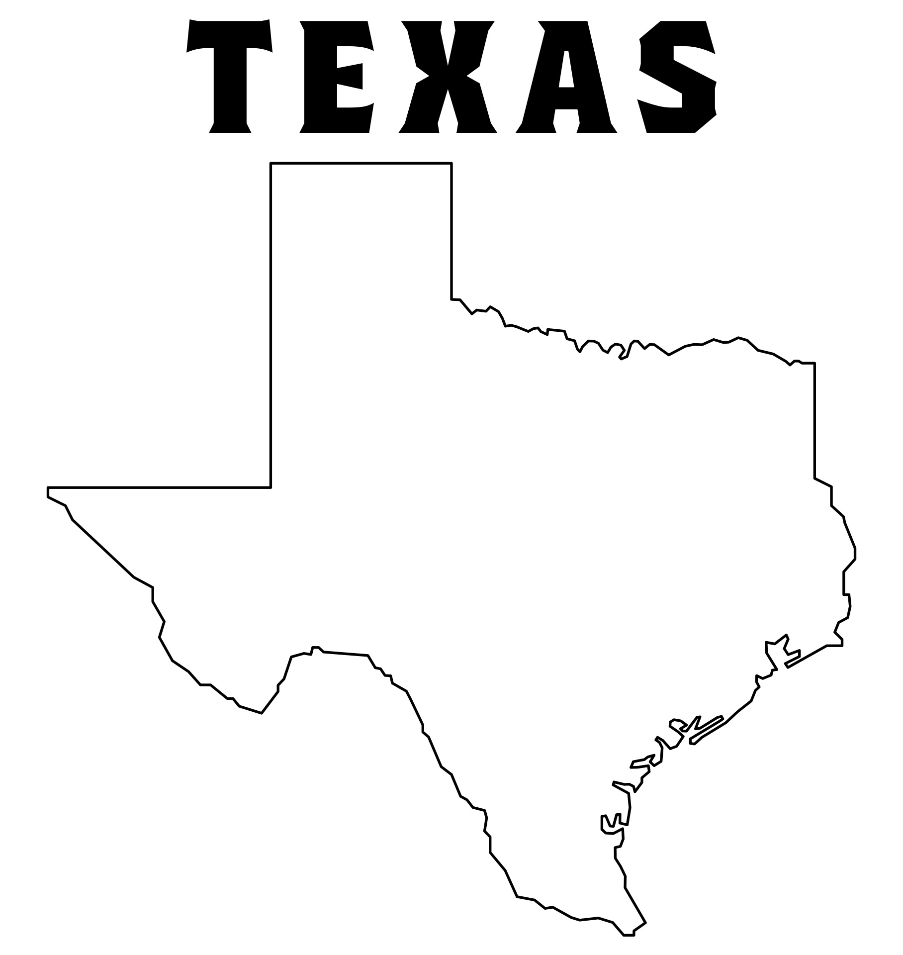 Texas Map Template 10 Free PDF Printables Printablee