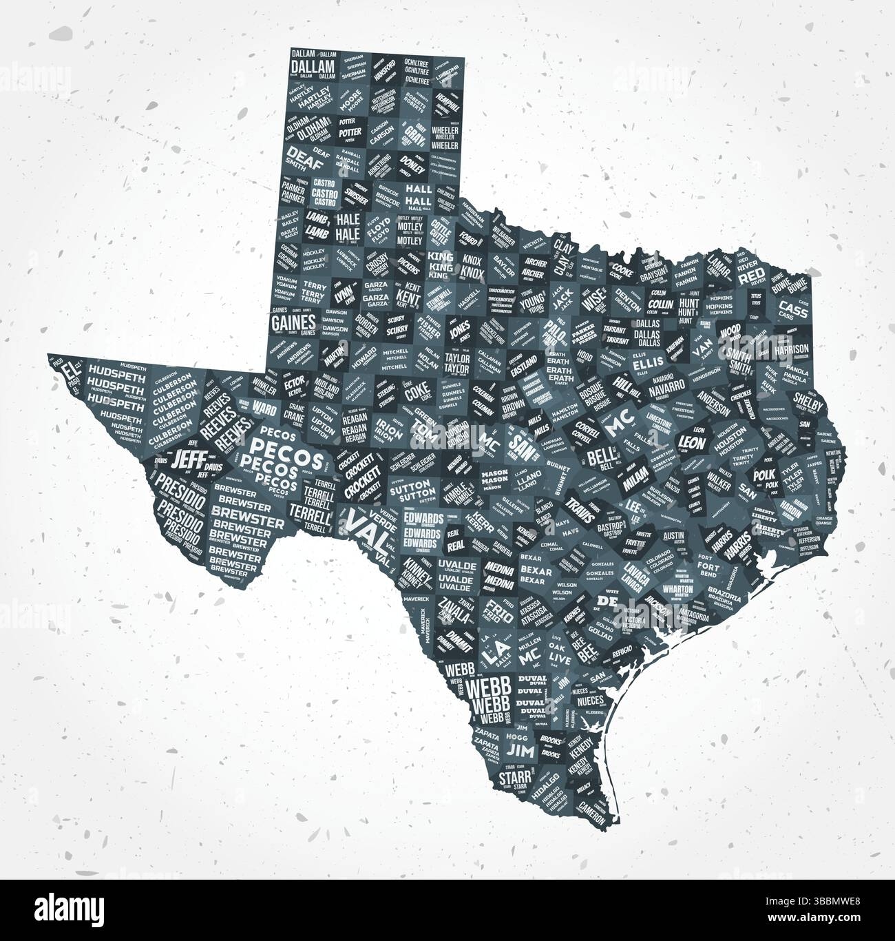 Printable Texas Counties Map
