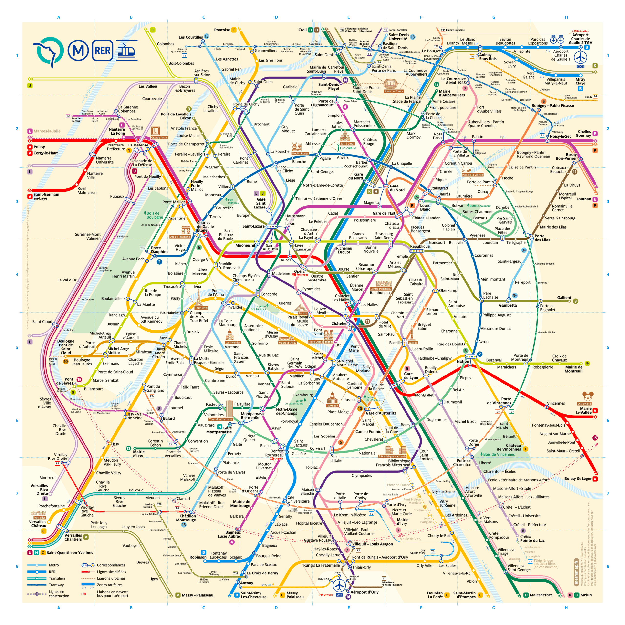 The New Paris Metro Map