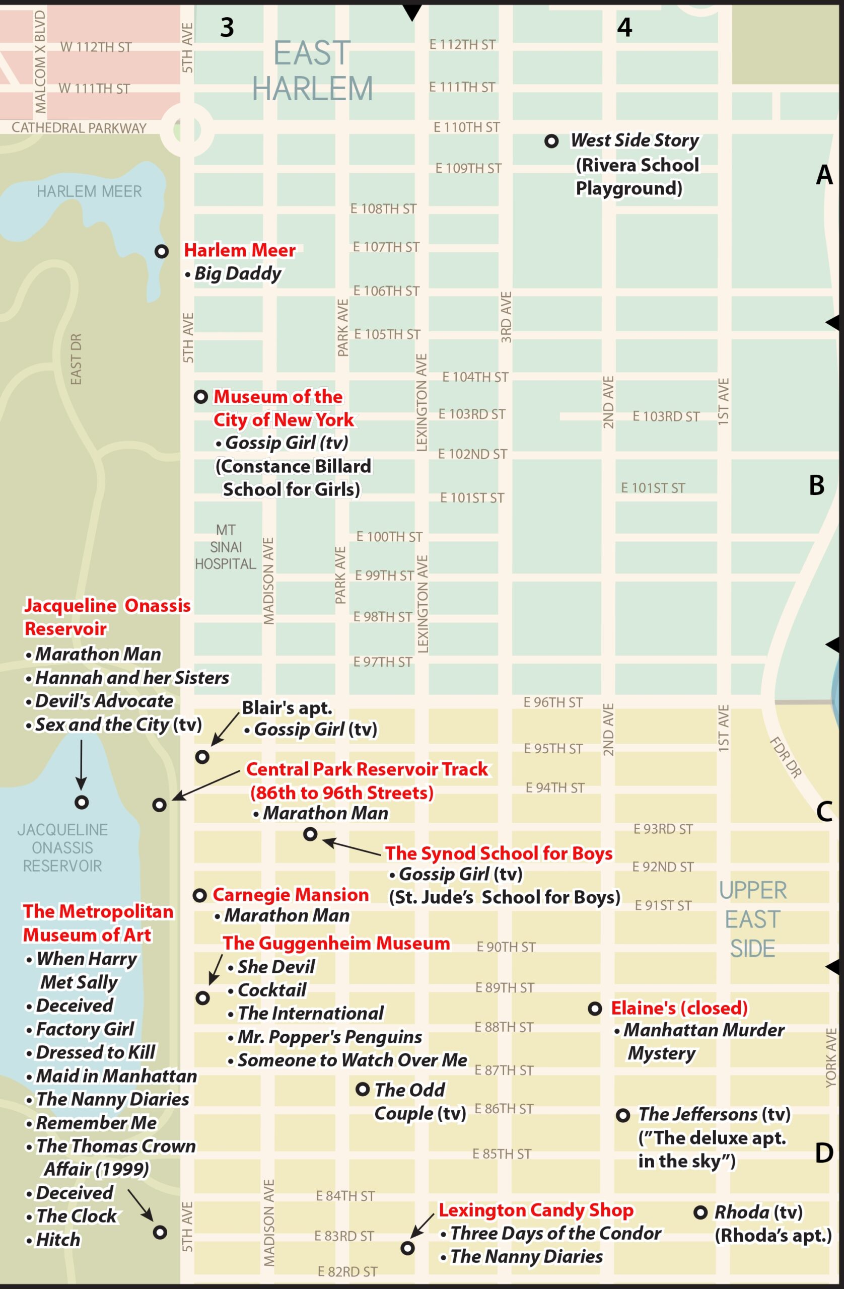 Printable Map Of Central Park