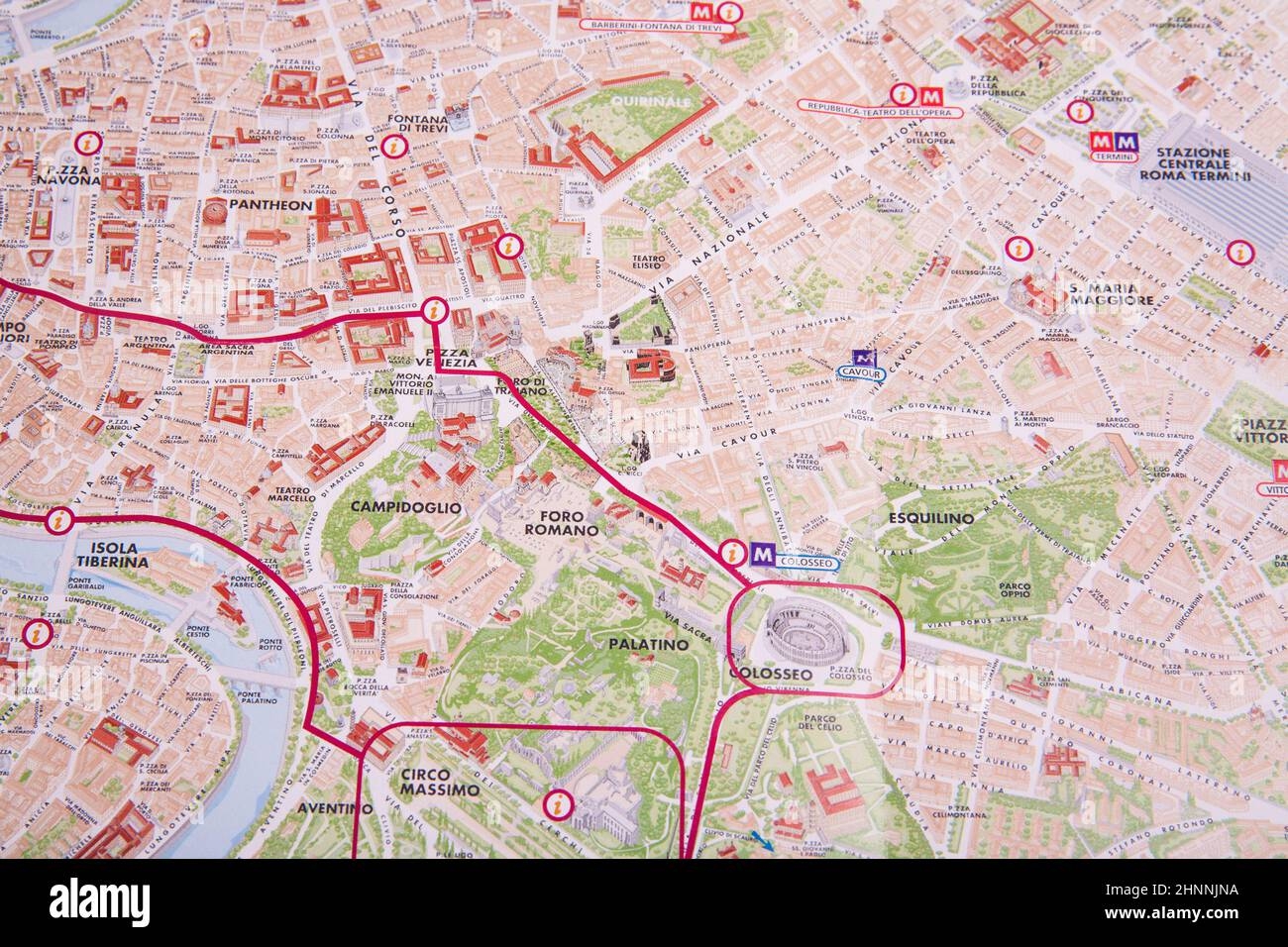 The Rome Map Stock Photo Alamy