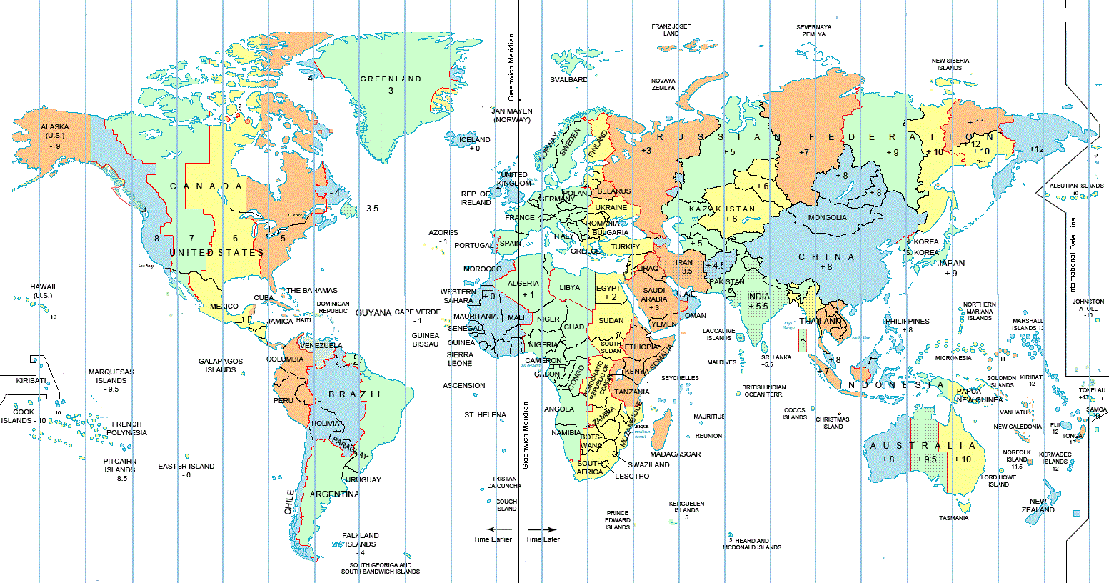 TIME ZONES MAP ShipTraffic