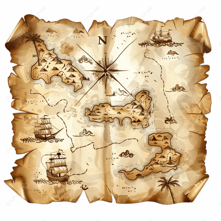Treasure Map Nautical Theme Element Vector Material Treasure Map Navigation Treasure PNG Transparent Image And Clipart For Free Download