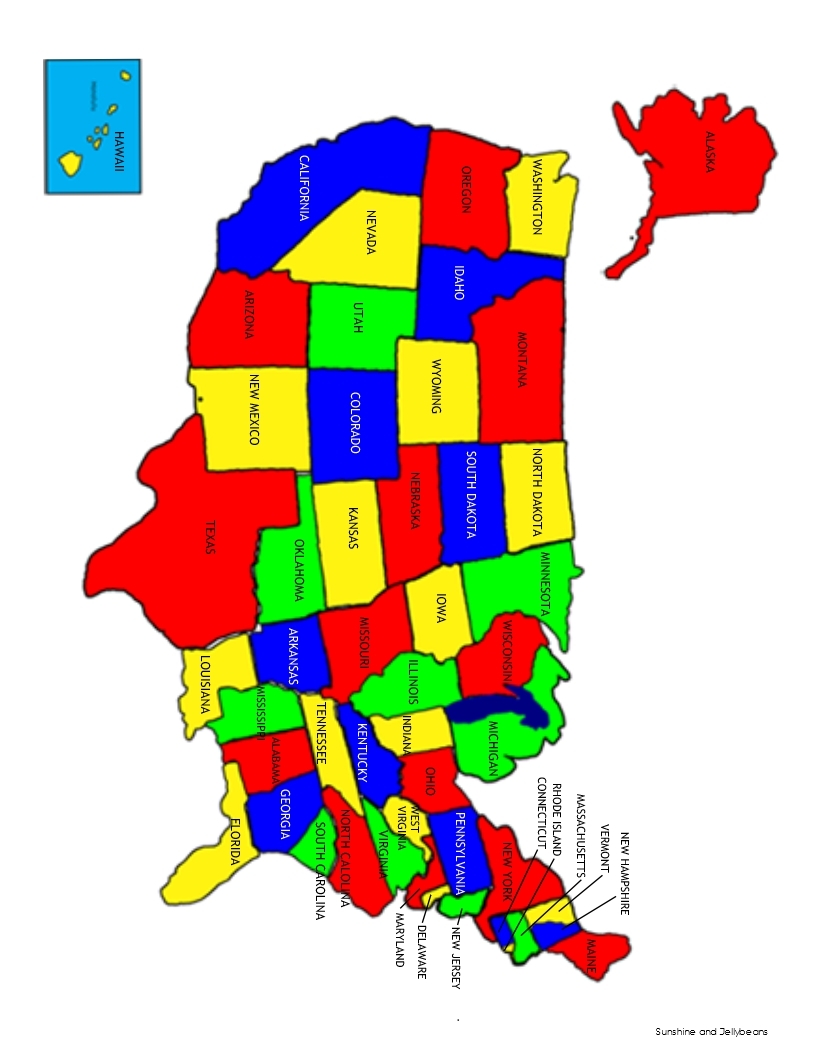 U S States U0026 Capitals Labeled And Blank Maps For Study U0026 Practice Made By Teachers