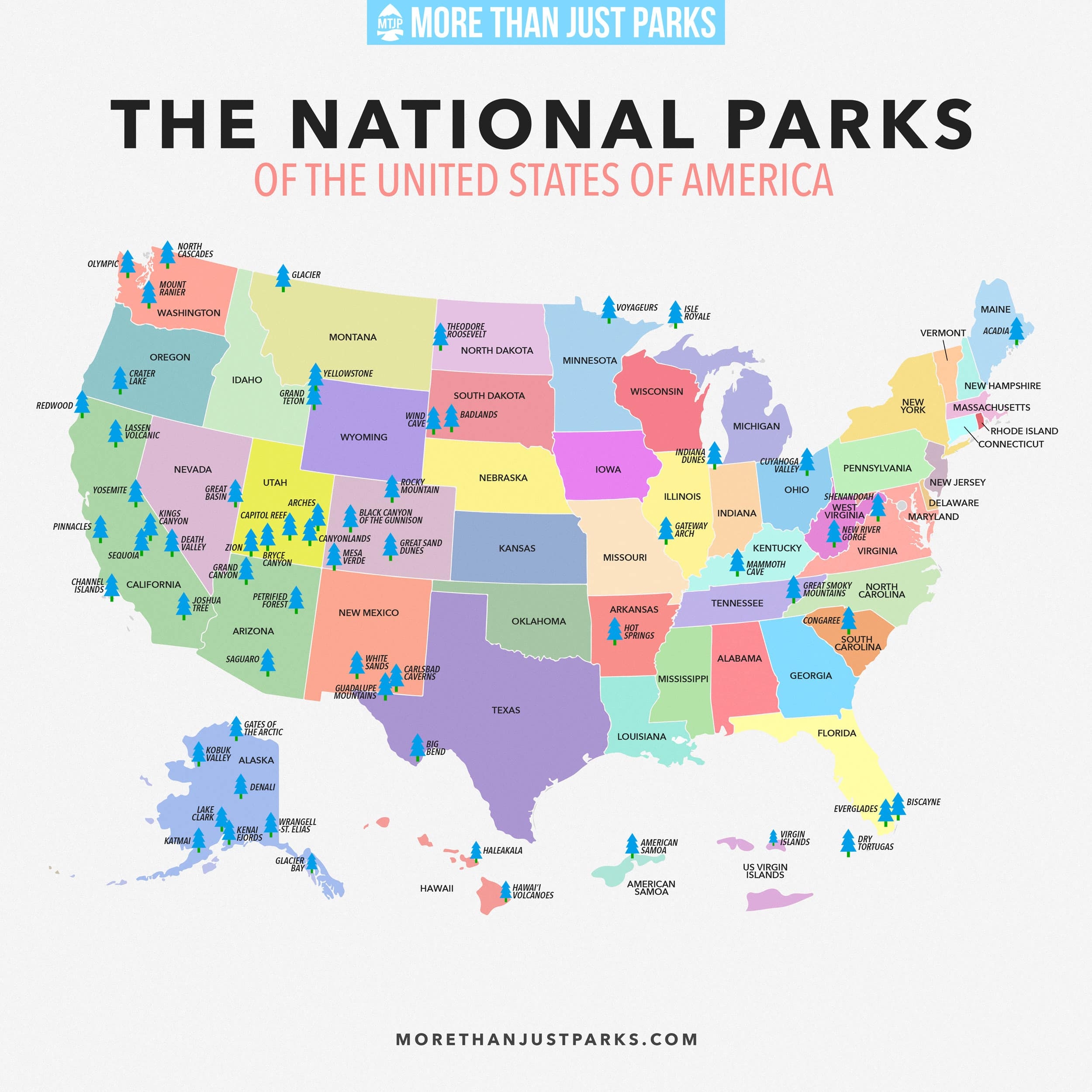 Ultimate List Of US National Parks National Parks Maps More 