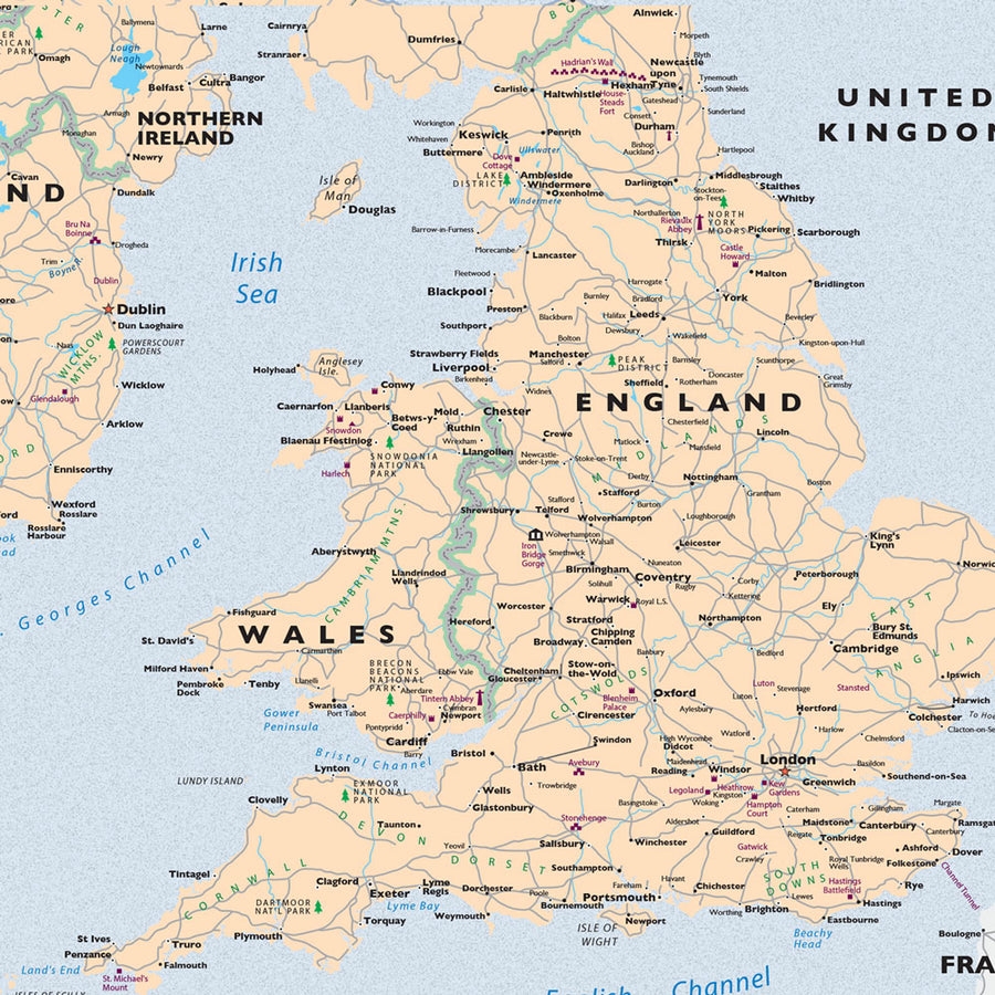 United Kingdom Traveler Map Print Only Worksheets Library