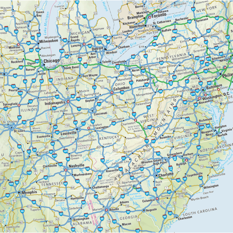 United States American Highways Wall Map By Globe Turner