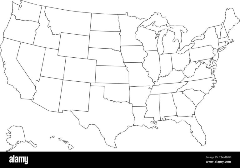 United States Map Black And White Stock Photos U0026 Images Alamy