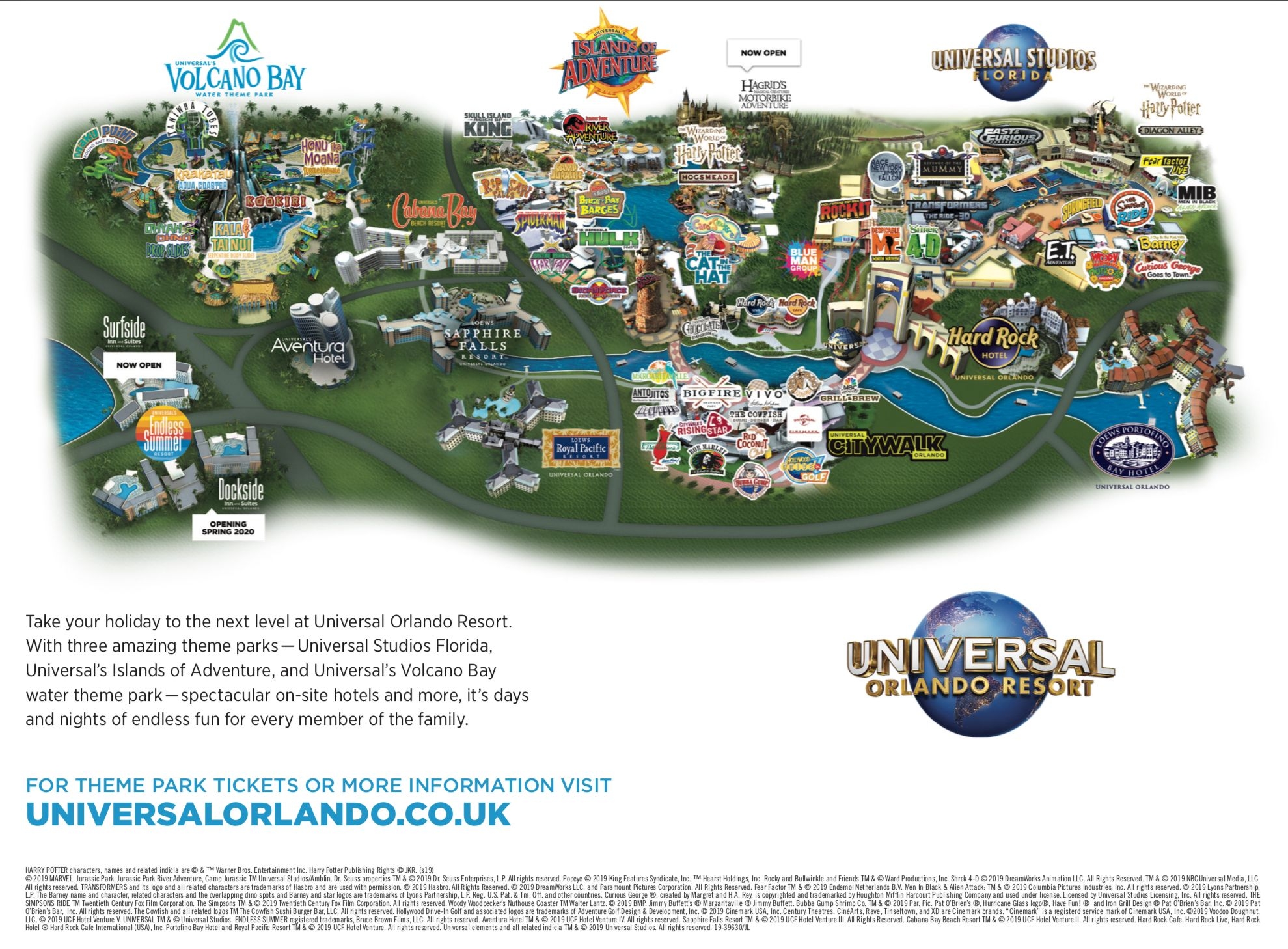 Universal Studios Map Printable