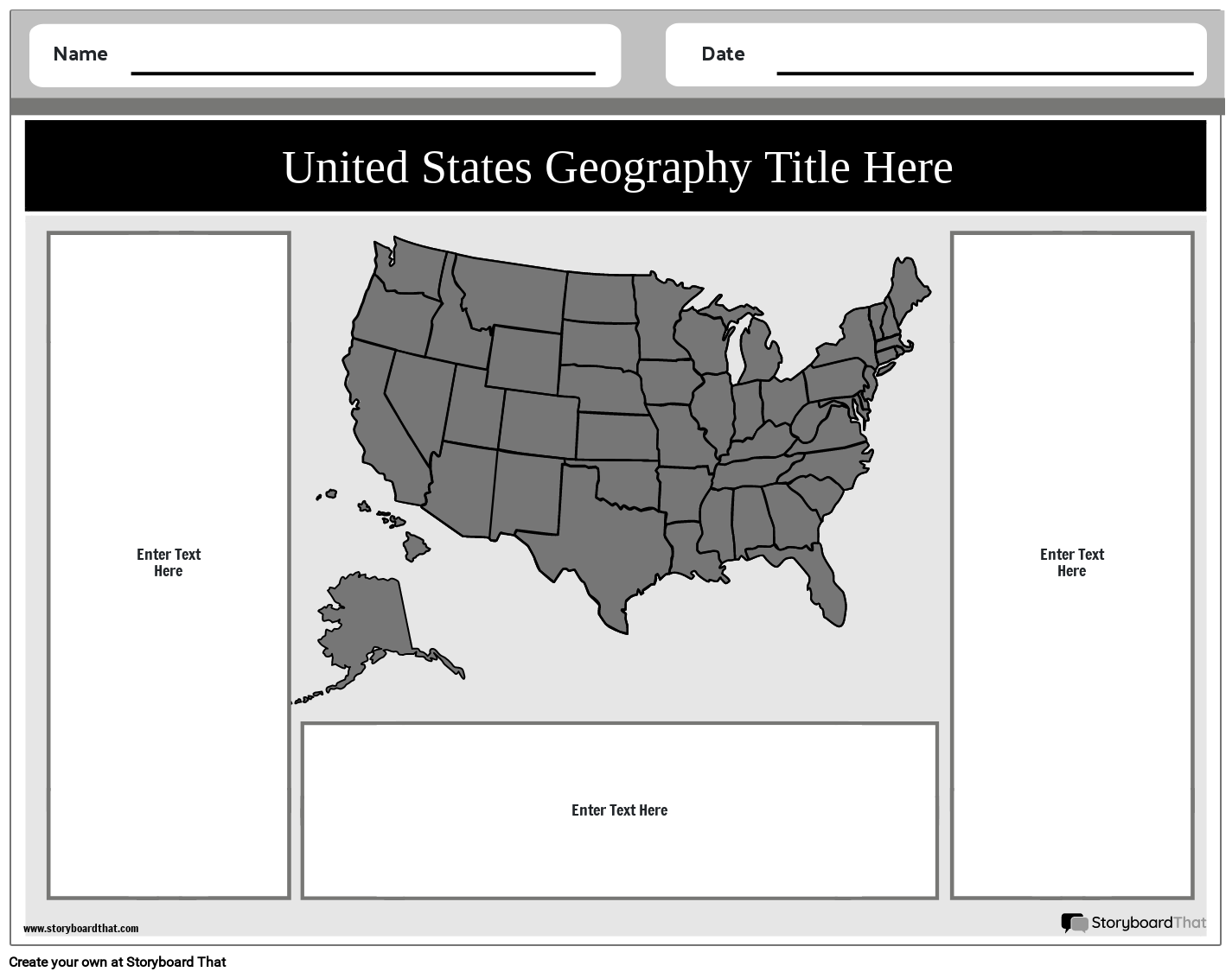 US Geography Worksheets Free USA Maps And Templates