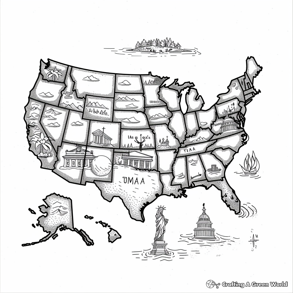 Us Map Coloring Pages Free U0026 Printable Worksheets Library