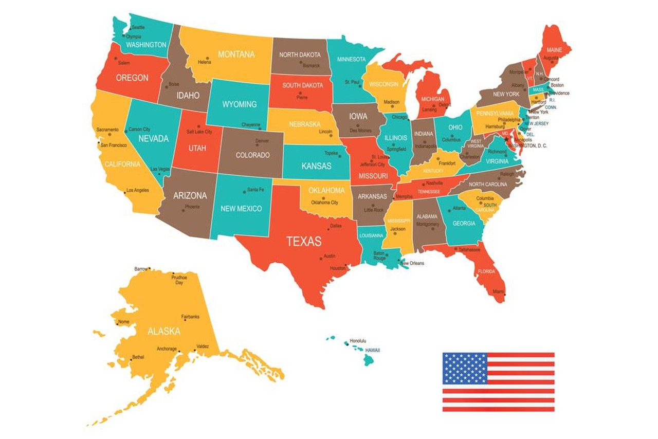 Large Printable Map Of United States