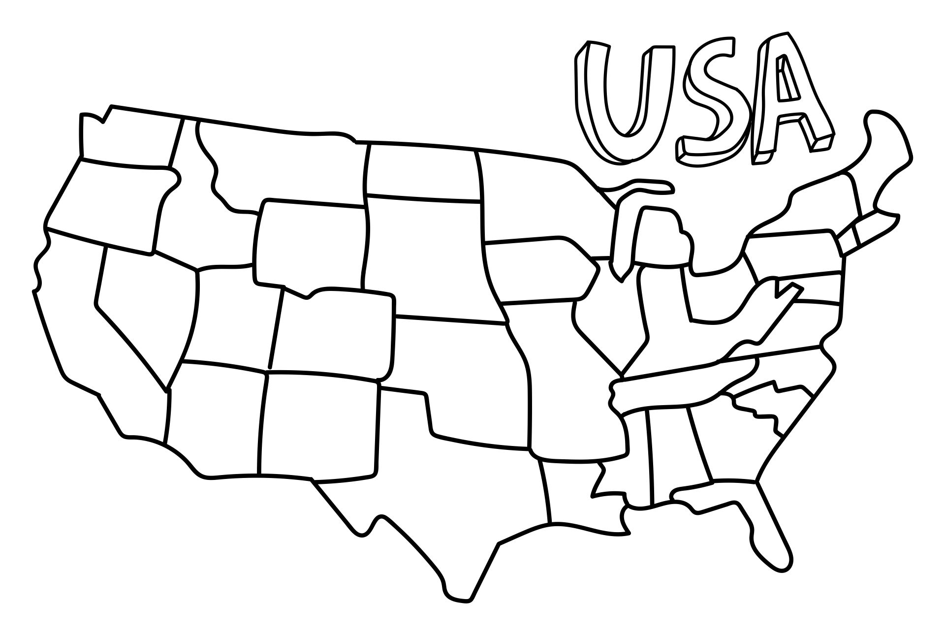 USA Maps United States Colored 10 Free PDF Printables Printablee