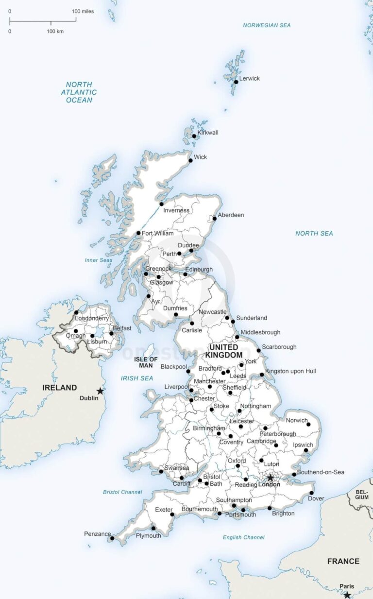 Vector Map Of United Kingdom Political One Stop Map