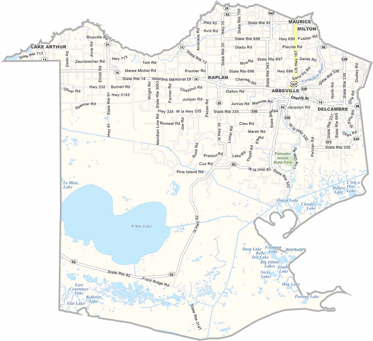 Printable Louisiana Parish Map