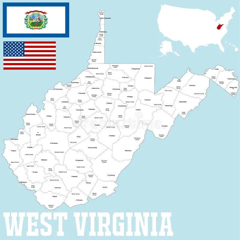 Virginia County Map Printable