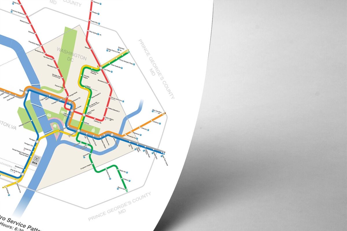 Washington DC Map Nuovo Metro Washington DC Map Nuovo Metro