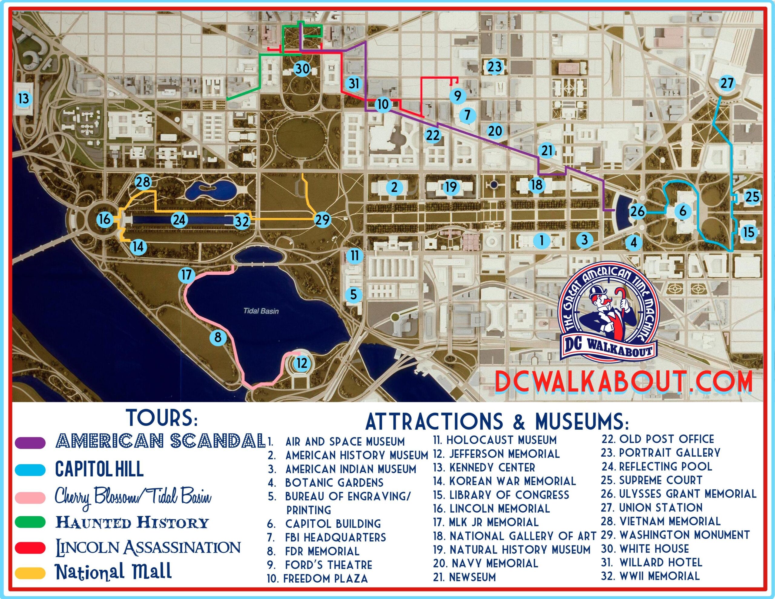 Washington Dc City Map Printable
